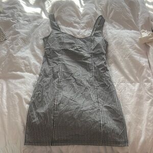 Black and white gingham dress